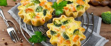 Mini Broccoli Cheese Quiches