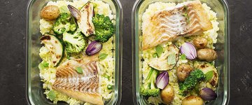Quick Cod Fish, Rice, and Veggies