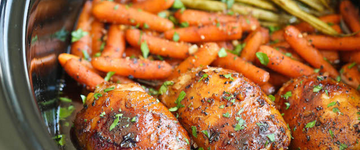 Slow Cooker Honey Garlic Chicken & Veggies