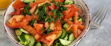 Chicken Cucumber Tomato Mint Salad