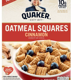 Quaker Cinnamon Oatmeal Squares Cereal