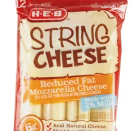 H-E-B Reduced Fat Mozzarella String Cheese