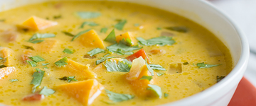 Roasted Red Pepper & Sweet Potato Soup