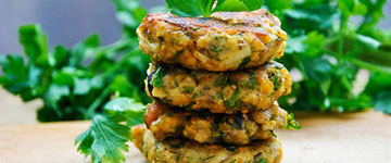 Lentil & Eggplant Patties with Olives
