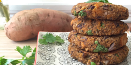Veggie Burger with Black Beans & Sweet Potato