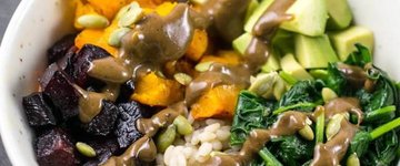 Roasted Winter Vegetable Barley Bowls