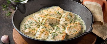 Lemon Dill Sauce Chicken with Asparagus