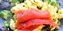 Smoked Salmon & Avocado Scramble
