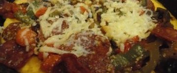 Easy One-Pan Spicy Italian Sausage "Pizza"