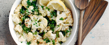 Steamed Cauliflower with Parsley and Garlic