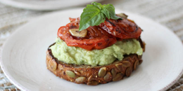 Avocado Toast with White Beans & Tomatoes
