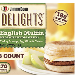 Jimmy Dean Turkey Sausage, Egg White and Cheese English Muffin Sandwiches