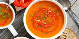 Creamy Roasted Pepper and Carrot Soup