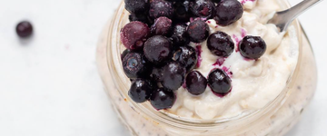 Protein Overnight Oats with Blueberries