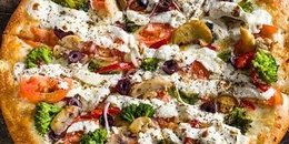 Grilled Veggies and Hummus Flatbread 