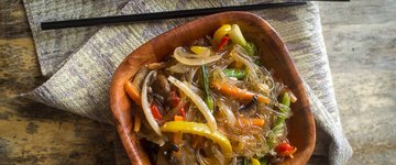Japchae (Korean Stir-Fry Sweet Potato Noodles)