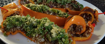 Vegan & Gluten Free Stuffed Sweet Peppers
