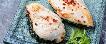 Ham and Swiss Stuffed Chicken Breast
