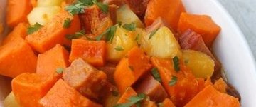 Slow Cooker Ham and Sweet Potatoes