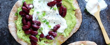 Toasted Avocado & Bean Pitas