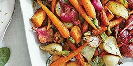 Root vegetables with rosemary