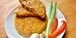 Pudla -Vegan Chickpea Flour Pancakes With Veggies