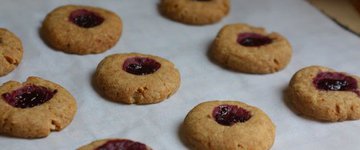 Blackberry Jam thumbprint cookies