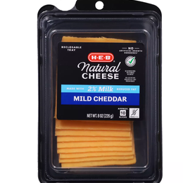 H‑E‑B Reduced Fat Mild Cheddar Thin Sliced Cheese