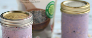 Overnight Oats with Blueberries & Chia Seeds