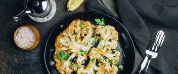 Cauliflower Steaks with Ginger, Turmeric & Cumin