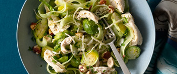 Chicken Breast with Shaved Brussels Sprouts