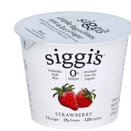 Siggi's 0% Non-Fat Strained Skyr Strawberry Yogurt