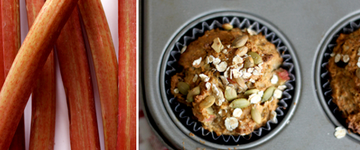 Chia Rhubarb Apricot Muffins