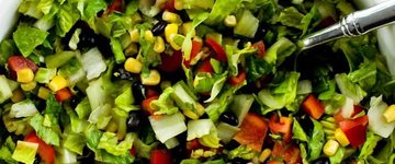 Mexican Chopped Salad with Spicy Avocado Dressing