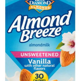Blue Diamond Almond Breeze Vanilla Unsweetened Almond Milk