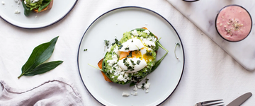 Sweet Potato "Toast" with Avocado, Feta & Eggs