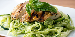 Pesto Chicken with Zucchini Noodles