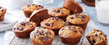 Peanut Butter Banana Chocolate Chip Muffins