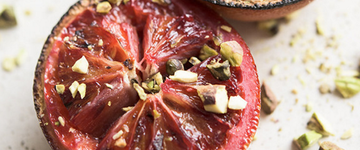 Broiled Blood Orange with Pistachios