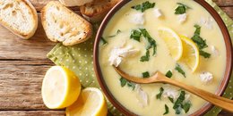 Lemon Orzo Chickpea Soup