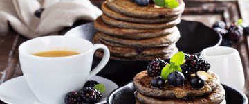 Dairy and Gluten-Free Oatmeal Blueberry Pancakes