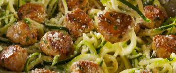 Zoodles and Turkey Meatballs