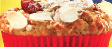 Muesli Muffins with Almonds & Cranberries