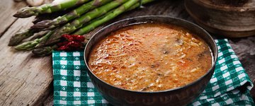 Carrot Soup with Asparagus