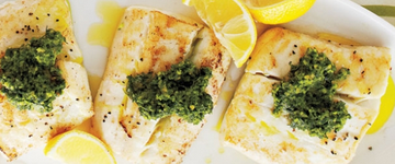 Pan Fried Halibut Fillet with Lemon