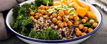 Butternut , Black Rice & Kale Bowl in Tahini Sauce