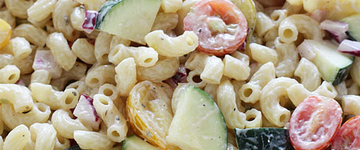 Macaroni Salad with Tomatoes & Zucchini