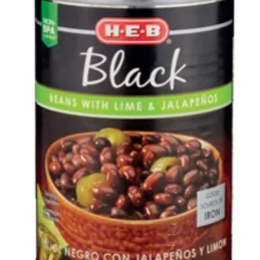 H‑E‑B Black Beans With Lime & Jalapenos