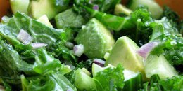 Easy Kale Salad with Avocado Dressing