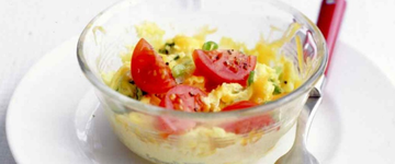Zapped Scrambled Eggs and Veggies